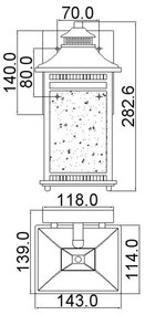 Quoizel QZ-LIVINGSTON2-S - Lampada da esterno LIVINGSTON 1xE27/60W/230V IP44