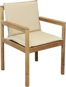 FATU - poltrona impilabile in teak e wicker