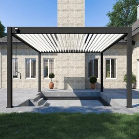 Pergola bioclimatica Ombréa autoportante 4x4M in alluminio
