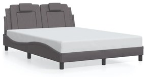 Giroletto Con Luci Led Grigio 140x200 Cm İn Similpelle /