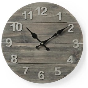 Nedis CLWA002WD30 - Orologio da parete 1xAA/1,5V abete rosso 30 cm