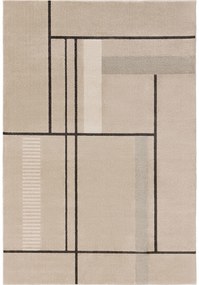 benuta Pop Tappeto Ida Crema/Antracite 160x230 cm - Tappeto design moderno soggiorno