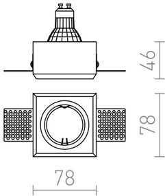 RED - Design Rendl - R12361 - Faretto da incasso QUO 1xGU10/35W/230V