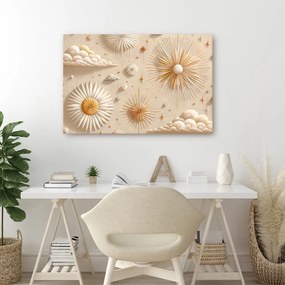Quadro su tela – Cielo stellato e sole
