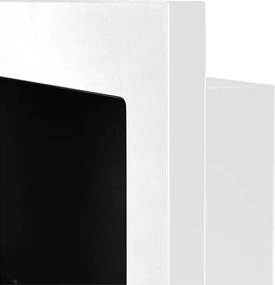 Camino a bioetanolo da parete o incasso Lucca Bianco L 90 x P 12 x H 40