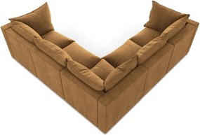 Divano angolare color terracotta Manao – Makamii