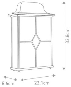 Elstead WX7 - Applique da esterno WEXFORD 2xE27/60W/230V IP23