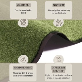 Zelená rohožka Hanse Home Wash &amp; Clean, 39 x 58 cm