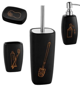 Set 4 Accessori D'Appoggio Feridras "Tonga" Nero