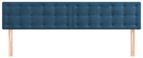 Testiere 2 pz blu scuro 100x5x78/88 cm in velluto
