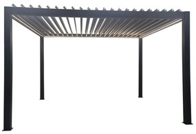 FIREBOLT - pergola bioclimatica motorizzata con led in alluminio 3 x 4 m