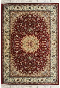 Tappeto Oriental 144 orientale rosso e beige, L 150 x L 80 cm