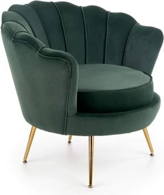 Poltrona Amorinito in velluto verde