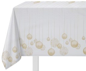 Tovaglia di Natale palline oro in cotone, da 140x180 cm