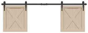 Kit Anta Scorrevole Per Armadio 152 Cm İn Acciaio Al Carbonio /