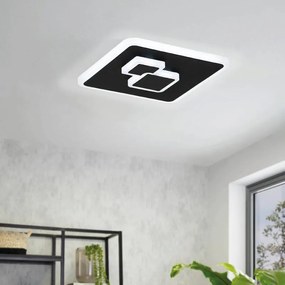 Applique LED design Cadegal nero, EGLO bianco naturale