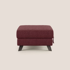 Moon Pouf contenitore e piedini alti in tessuto morbido ad intreccio soft-touch impermeabile T06