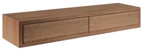 Mensola a muro Leg-dobble SPACEO rettangolare in mdf L 87.5 x H 14.3 x P 23.7 cm rovere tabacco