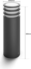 Philips - Lampada da esterno LED RGB dimmerabile Hue LUCCA 1xE27/8,1W/230V IP44