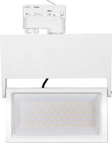 Faro LED 44W Rettangolare Trifase CRI92 CCT Bianco con driver Philips Colore Bianco Variabile CCT