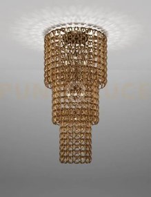 Giogali lampadadario a soffitto ca3 cristallo oro e bronzo opaco 7 ...