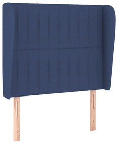 Giroletto a Molle con Materasso Blu 90x190 cm in Tessuto