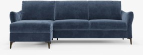 Dalia divano letto angolare con vano contenitore - materasso alto 18 cm in raffinato tessuto smacchiabile T30