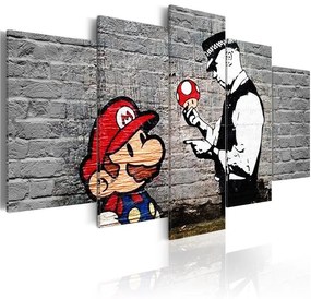 Quadro Super Mario Mushroom Cop (Banksy)