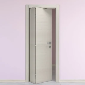 Porta pieghevole a libro asimmetrica Oxford palissandro L 70 x H 210 cm destra