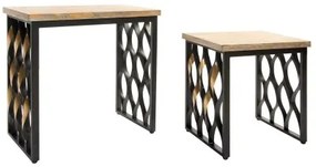 Set di 2 tavoli Home ESPRIT Legno Metallo 64 x 34 x 65 cm