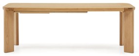 Kave Home - Tavolo allungabile Jondal in legno massiccio e impiallacciatura in rovere FSC 100% 200 (28