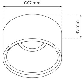 Faretto da incasso BALI 1xGU5,3/MR16/25W/12V tondo nero