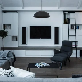 Lampadario Design Tokyo nero paralume nero G9 Ø35cm LUMICOM
