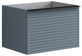 Mobile da bagno sotto lavabo Pixel stripes indaco L 60 x H 40 x P 45.5 cm 2 cassetti, lavabo non incluso