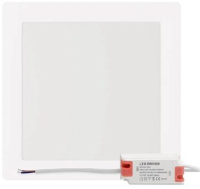 Plafoniera LED Slim Quadrata 20W 2.000lm no Flickering 225x225mm