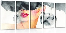 Quadri 5 pezzi – Icona femminile