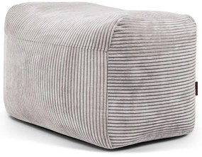 Puof a sacco grigio chiaro con rivestimento in velluto a coste Plus 70 Lounge – SLOWDOWN