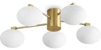 Plafoniera Contemporanea Hermes Metallo Ottone 5 Luci G9 28W 3000K Ip20