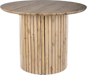 Tavolo rotondo Socrates in rovere artigianale - ø100/h76 cm