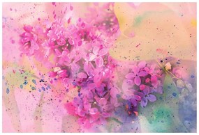 Carta da parati autoadesiva – Ramo di fiori rosa
