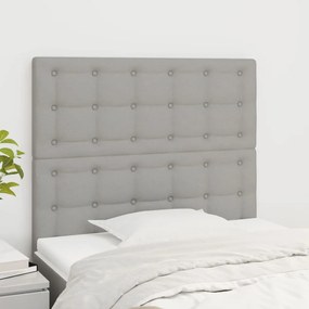 Testiere 2 Pz Grigio Chiaro 100x5x78/88 Cm İn Tessuto /