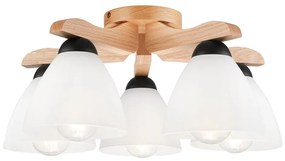 Lampada da soffitto bianca con paralume in vetro ø 16 cm Andreas - LAMKUR