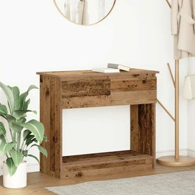 Tavolo Consolle Con Cassetti Legno Antico 85,5x38,5x74,5 Cm /