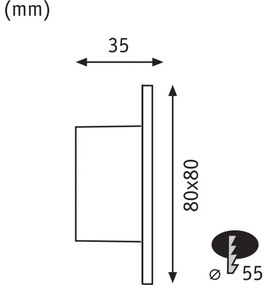Paulmann 80002 - LED/1W Illuminazione scale con sensore TSARO 230V Lead/bianco