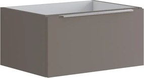Mobile da bagno sospeso sotto lavabo L 59.5 x H 30 x P 45.5 cm grigio opaco, 1 cassetto Brera