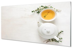 Pannello paraschizzi cucina Una brocca di tè 100x50 cm