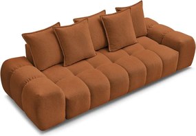 Divano color terracotta con rivestimento in ciniglia 278 cm Everest – Bobochic Paris