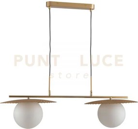 Lampadario a sospensione chaplin oro 2 luci attacco e27 97x146,2cm ...