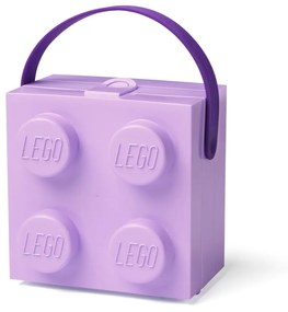 Scatola portaoggetti viola con maniglia - LEGO®