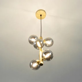 Brilagi - Lampadario LED a sospensione con filo MILLA 6xG9/3W/230V oro/fumé